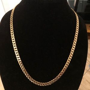 14k gold filled with silver stamped Cuban chain